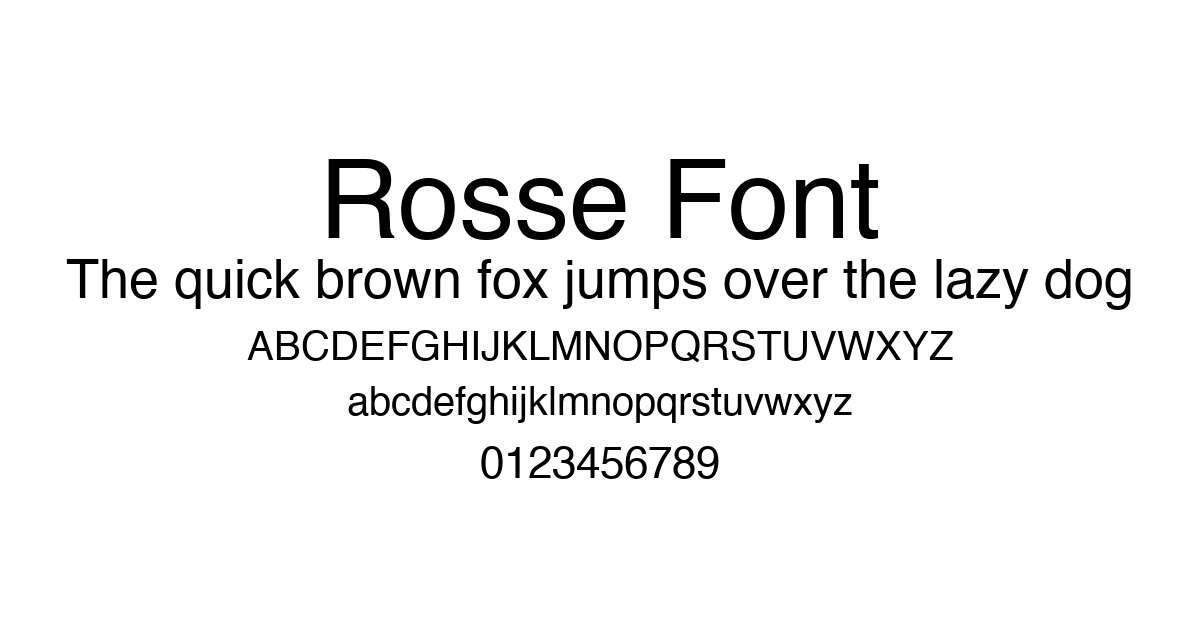 Rosse Font font preview