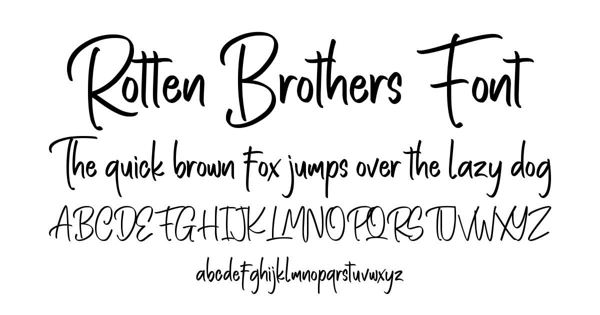 Rotten Brothers Font font preview