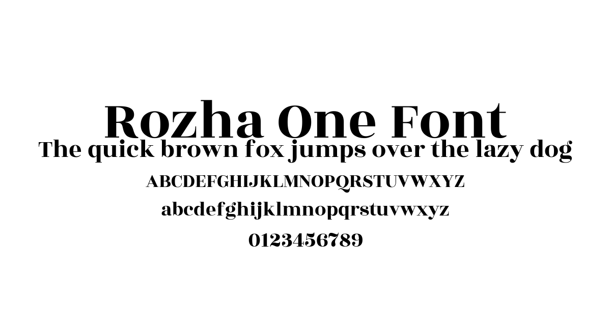 Rozha One Font preview