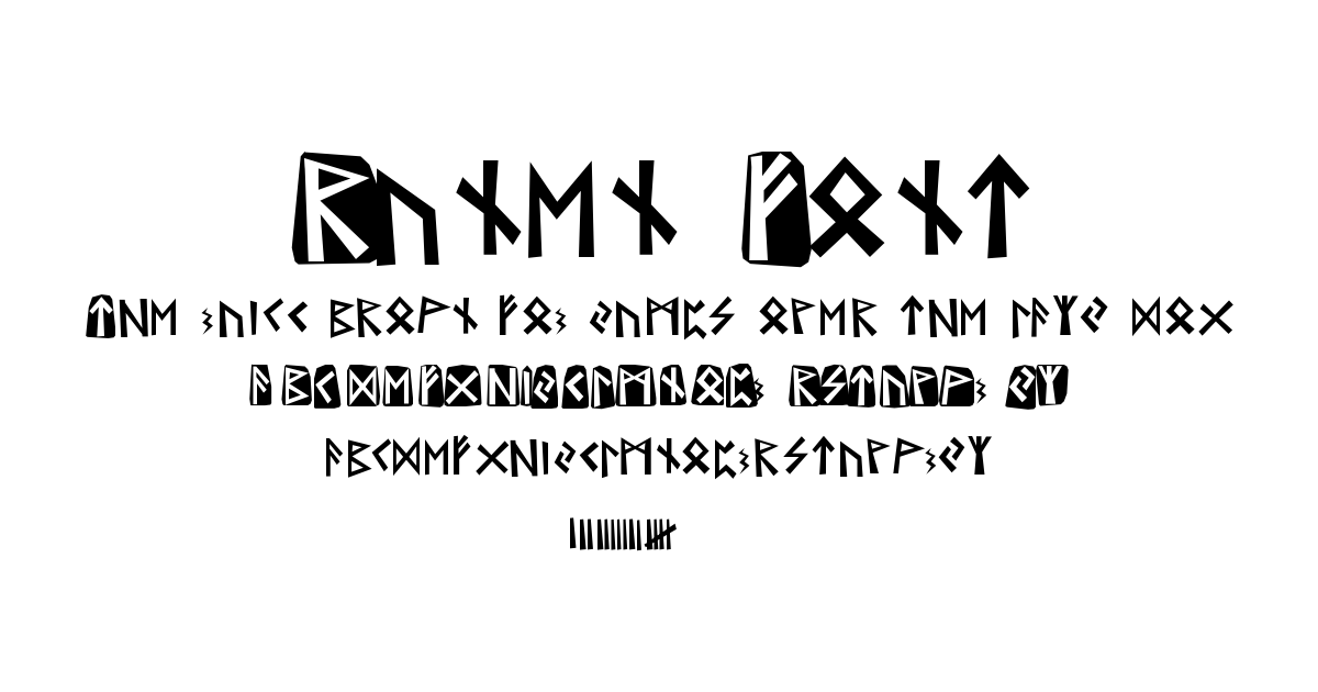 Runen Font font preview