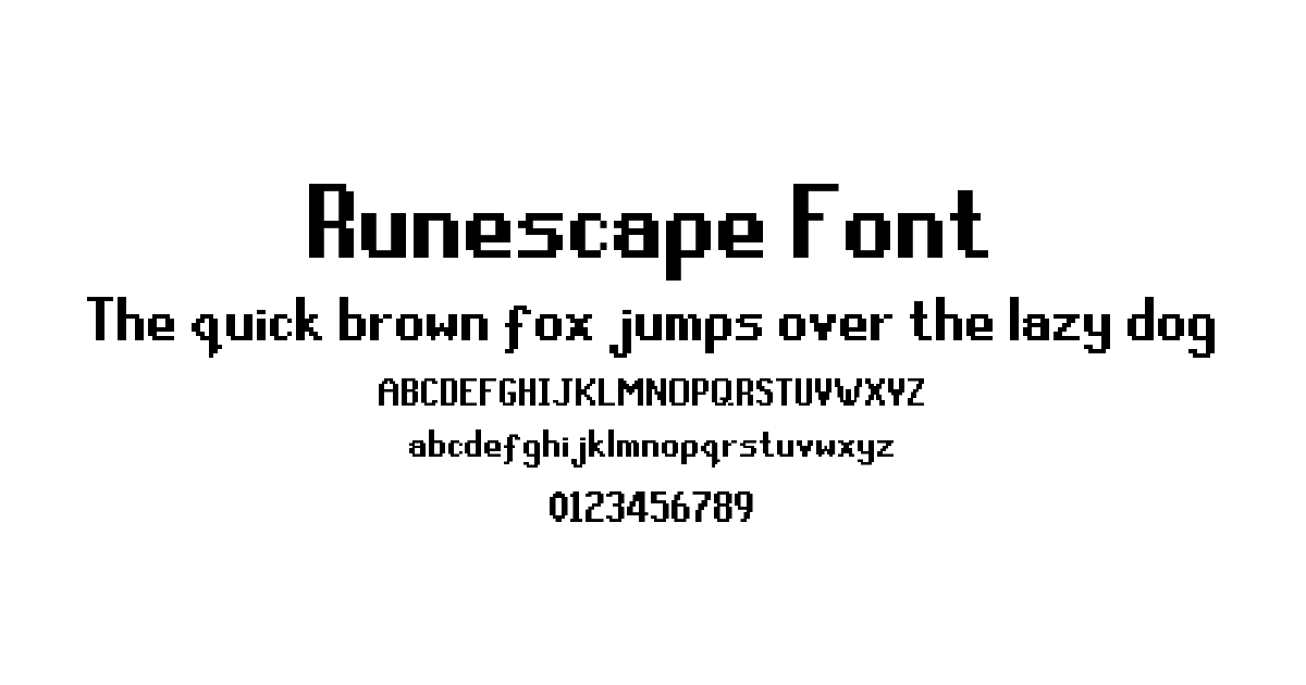Runescape Font font preview