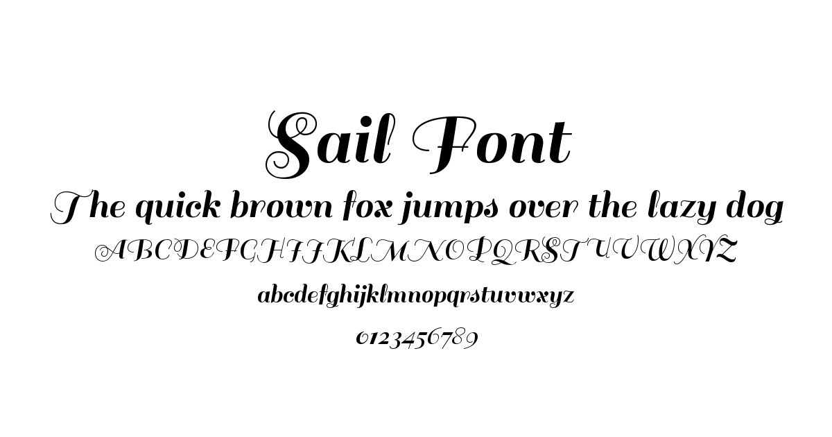 Sail Font font preview