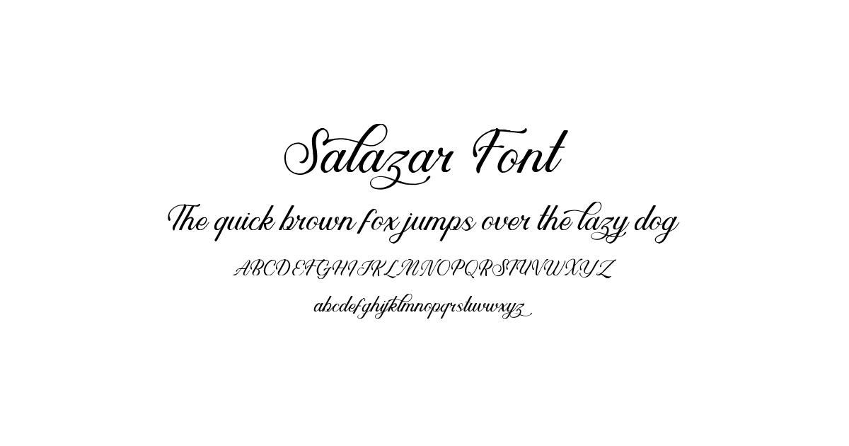 Salazar Font font preview