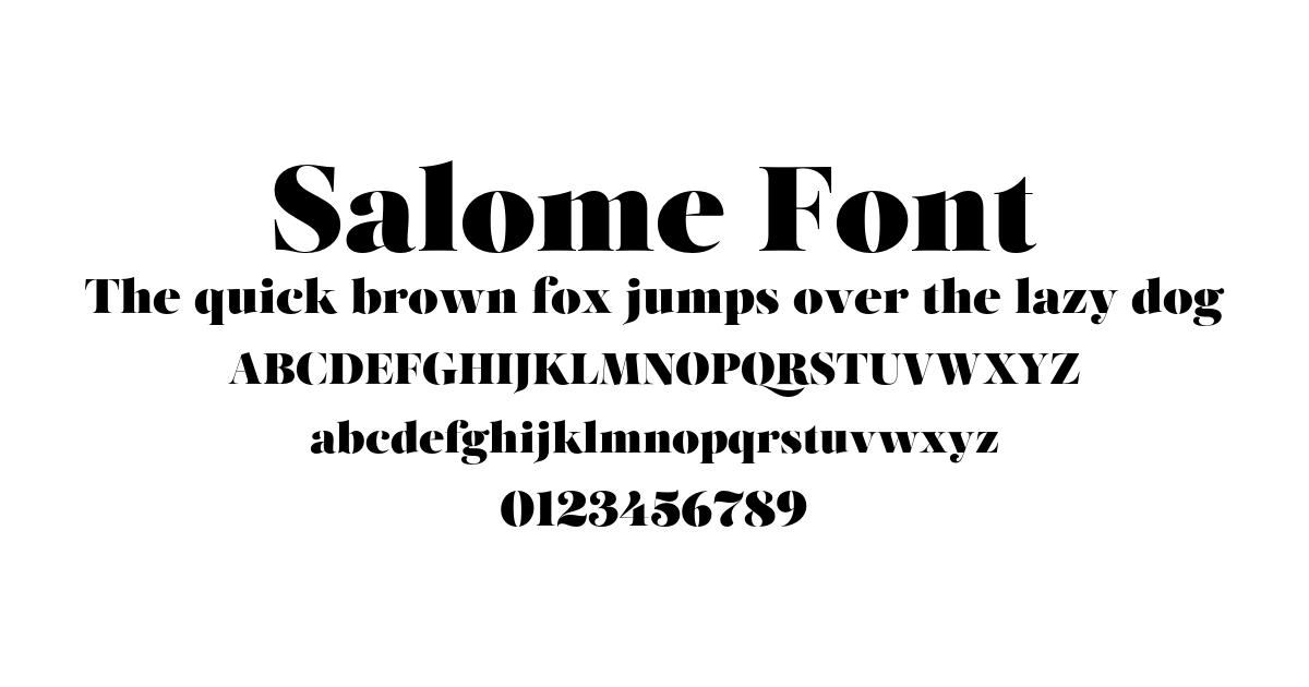 Salome Font font preview
