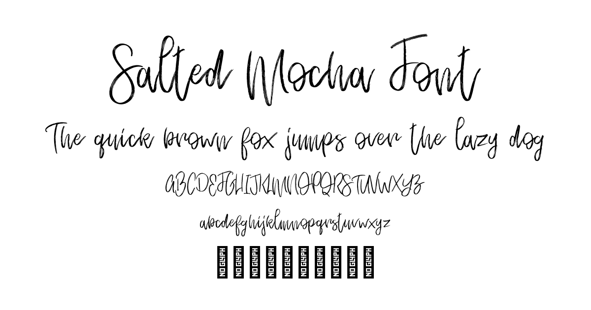 Salted Mocha Font font preview