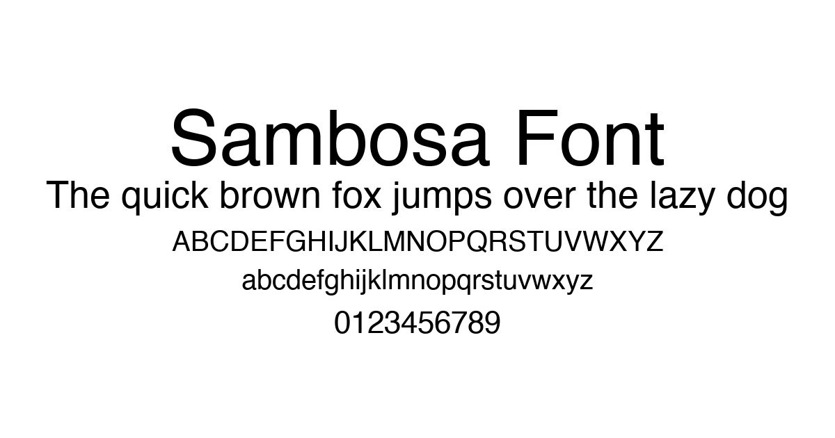 Sambosa Font font preview