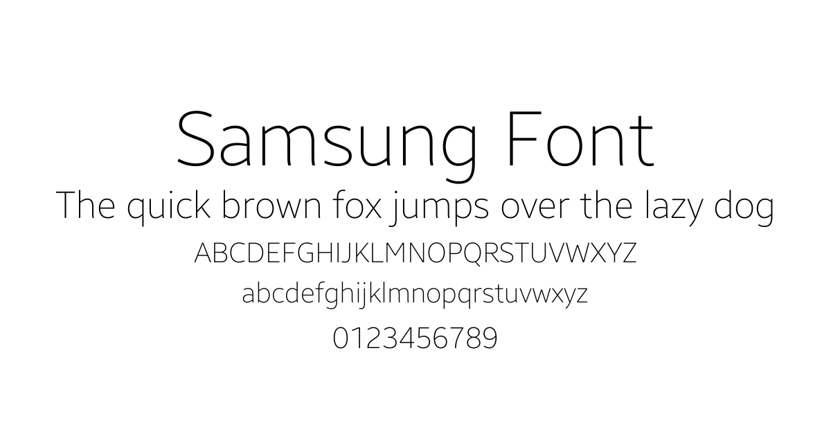 Samsung Font preview