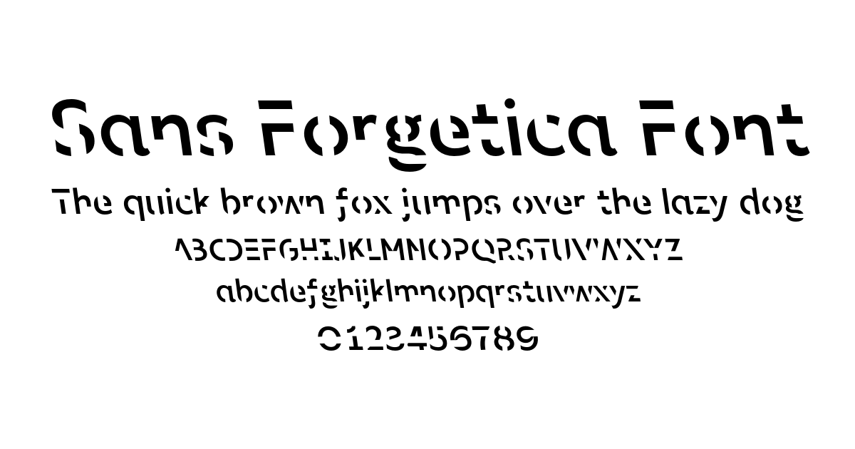 Sans Forgetica Font font preview