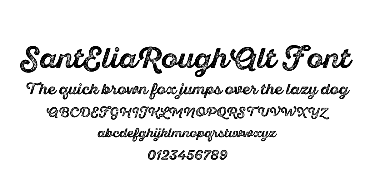 SantEliaRoughAlt Font preview