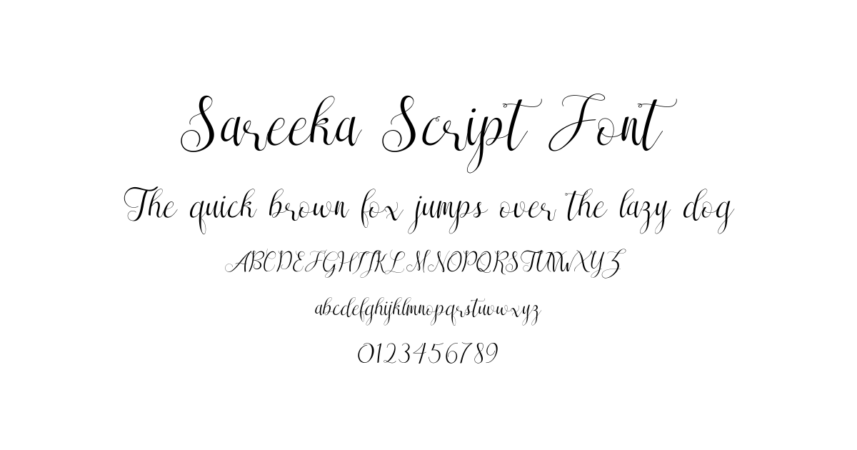 Sareeka Script Font font preview