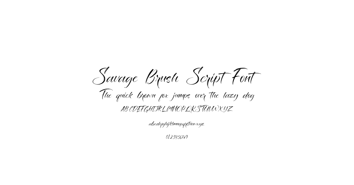 Savage Brush Script Font font preview