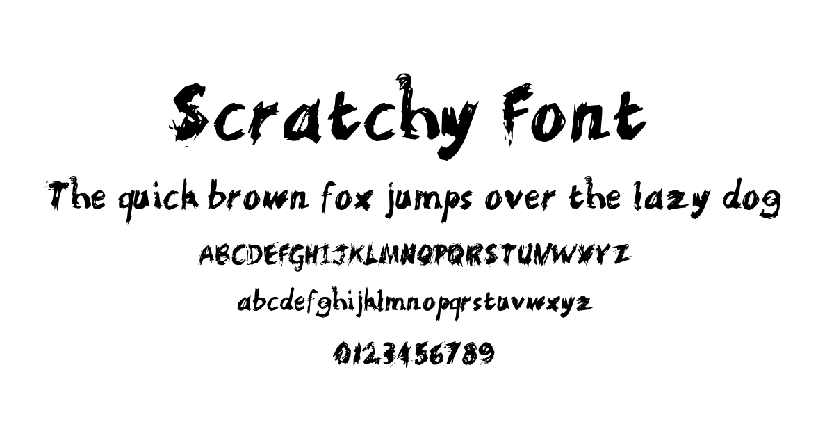Scratchy Font font preview