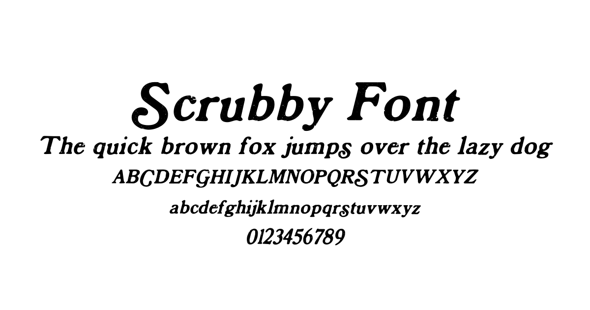 Scrubby Font font preview
