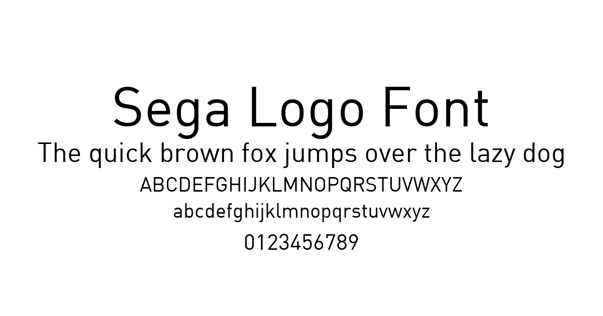 Sega Logo Font preview
