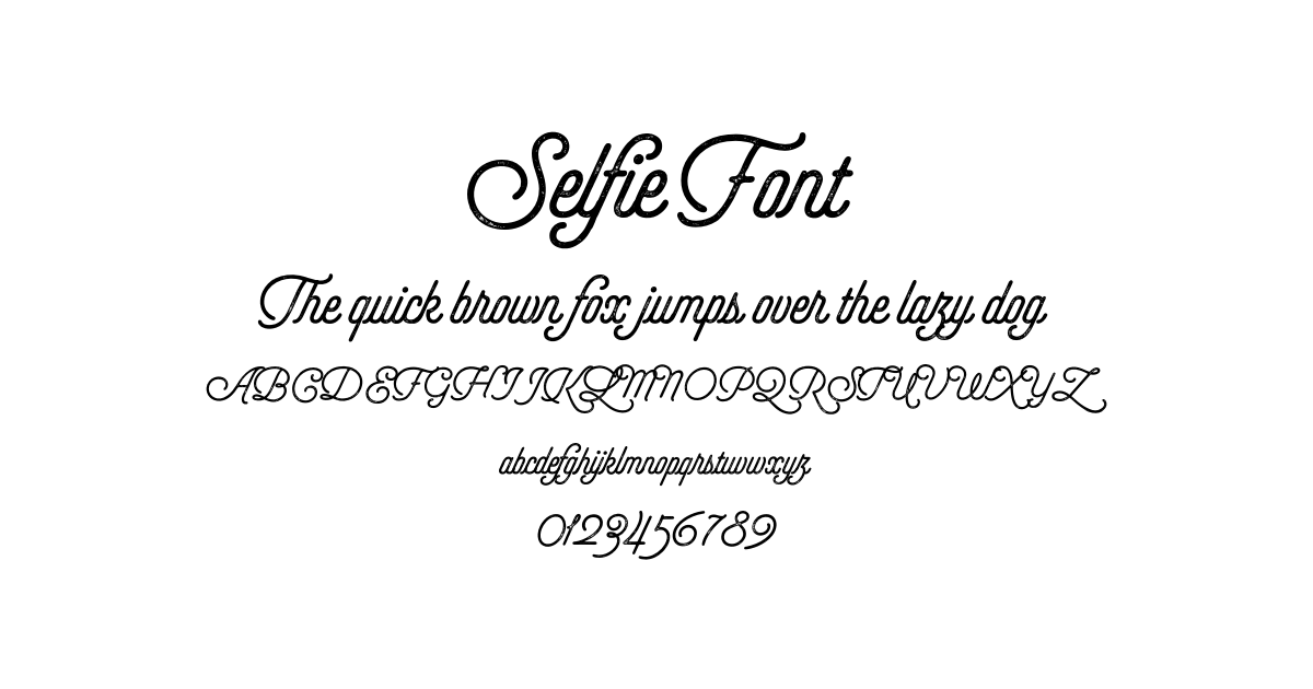 Selfie Font preview
