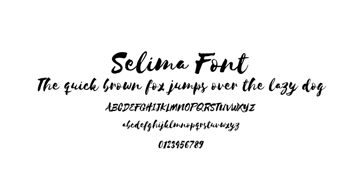 Selima Font preview