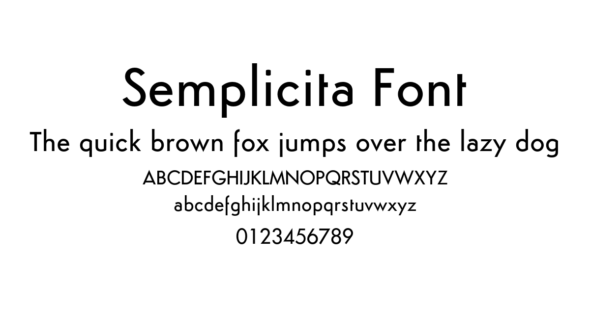 Semplicita Font font preview