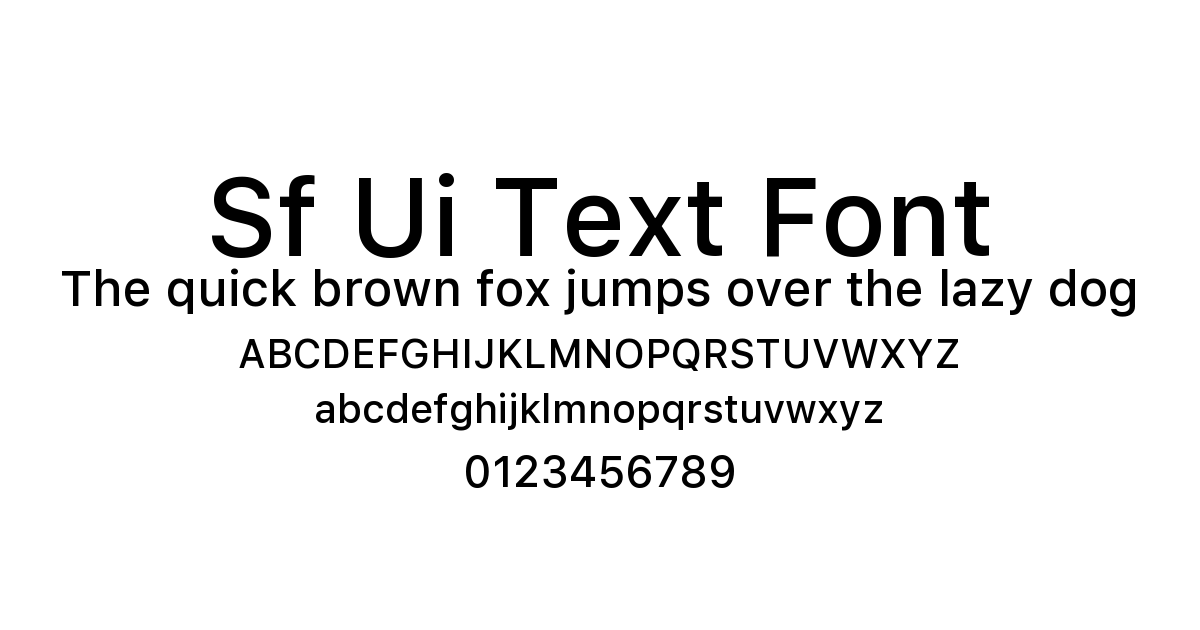 Sf Ui Text Font preview