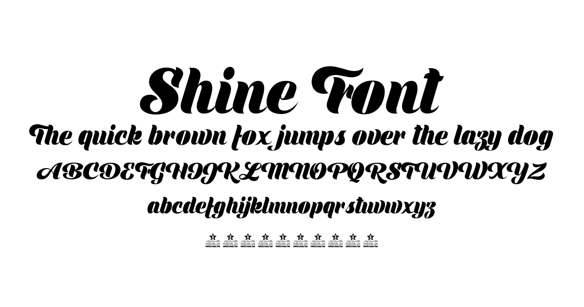 Shine Font font preview