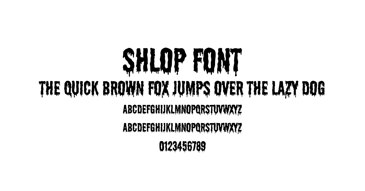 Shlop Font font preview