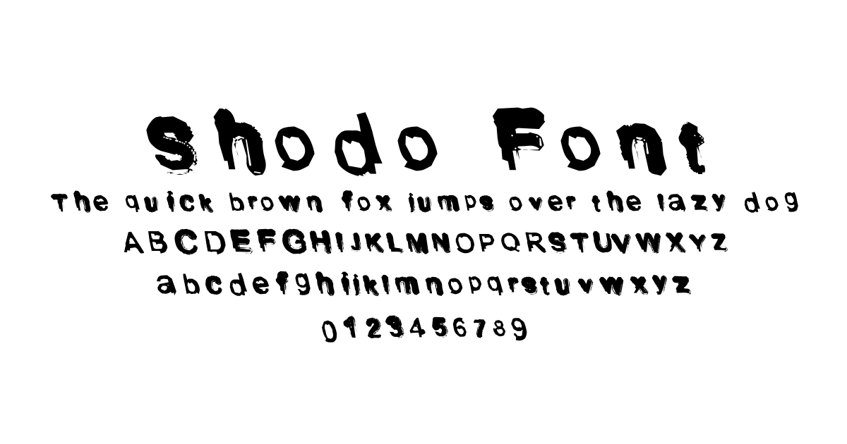 Shodo Font font preview