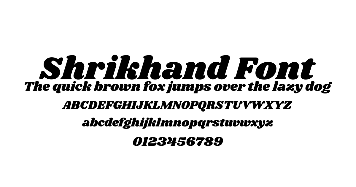 Shrikhand Font font preview