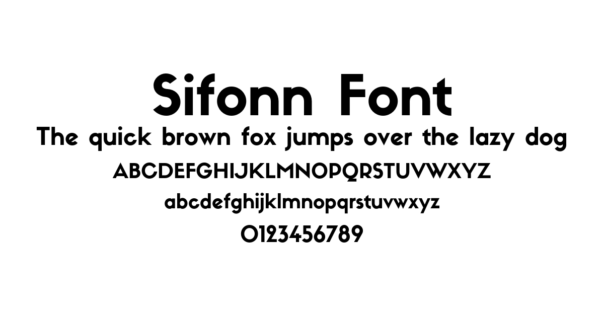 Sifonn Font font preview