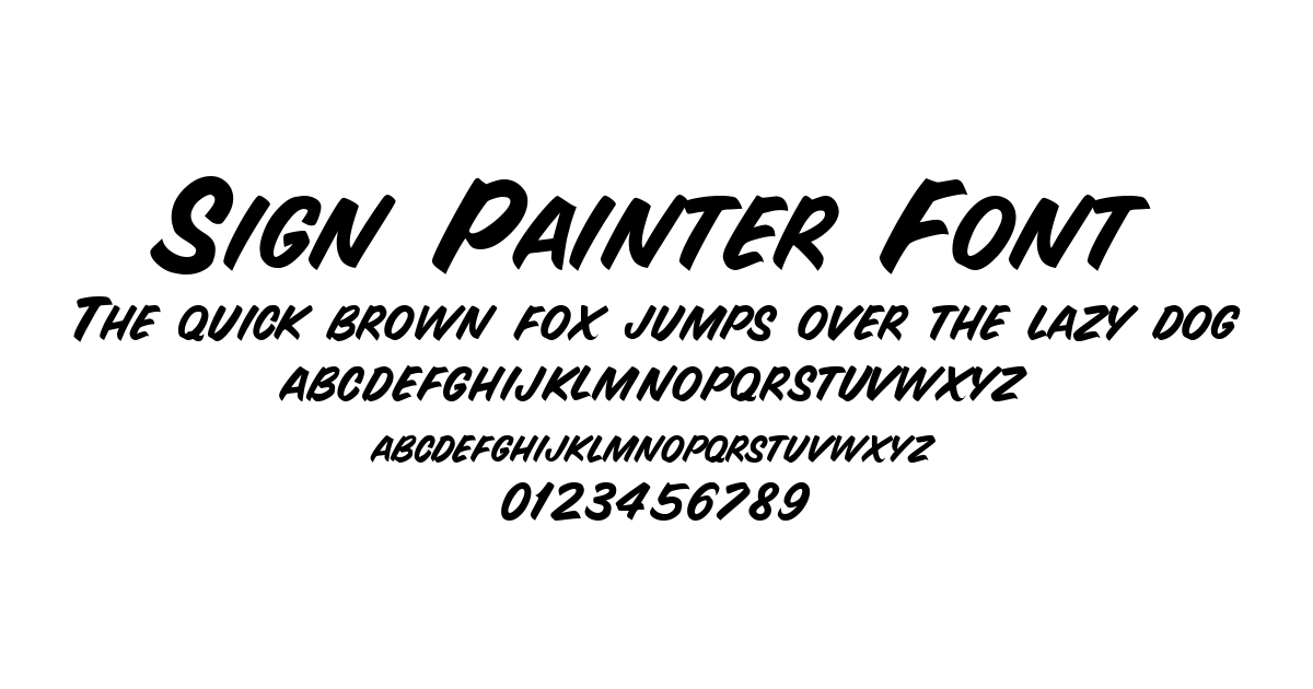 Sign Painter Font font preview