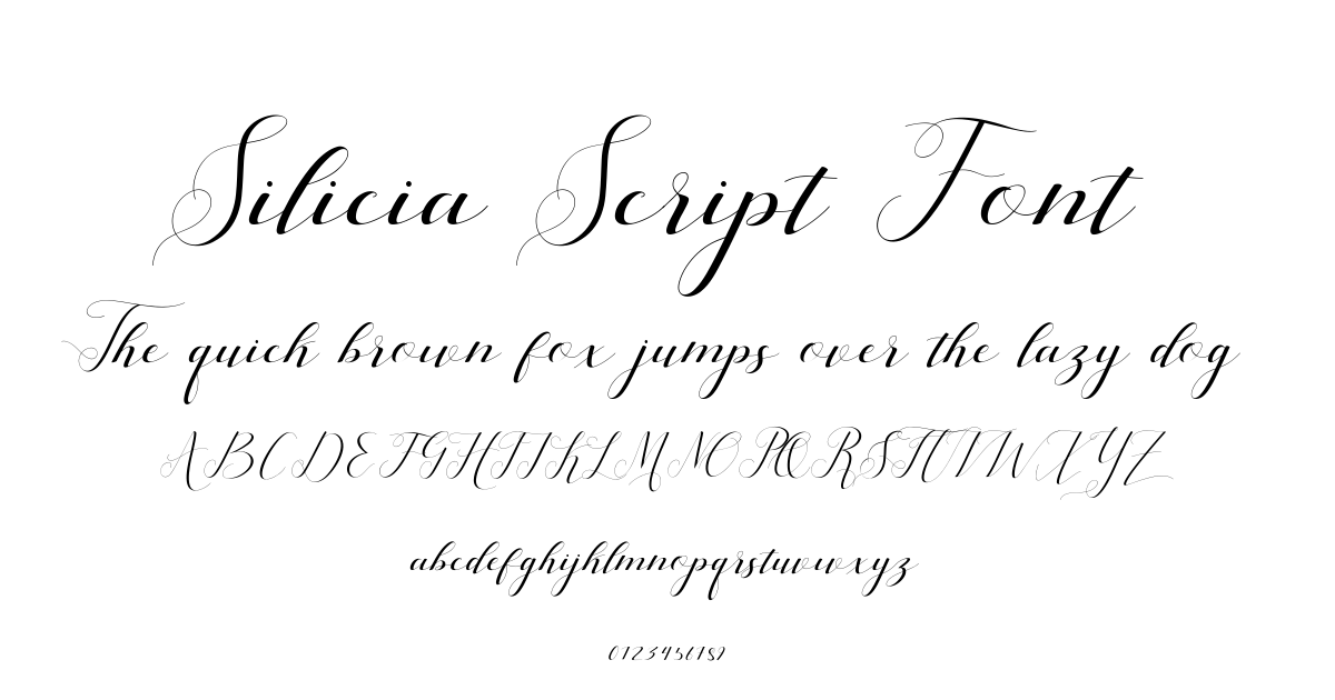Silicia Script Font font preview