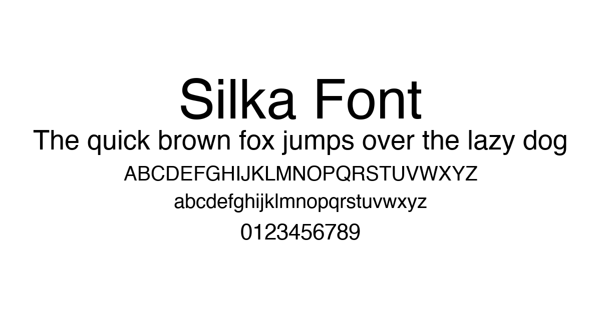 Silka Font preview