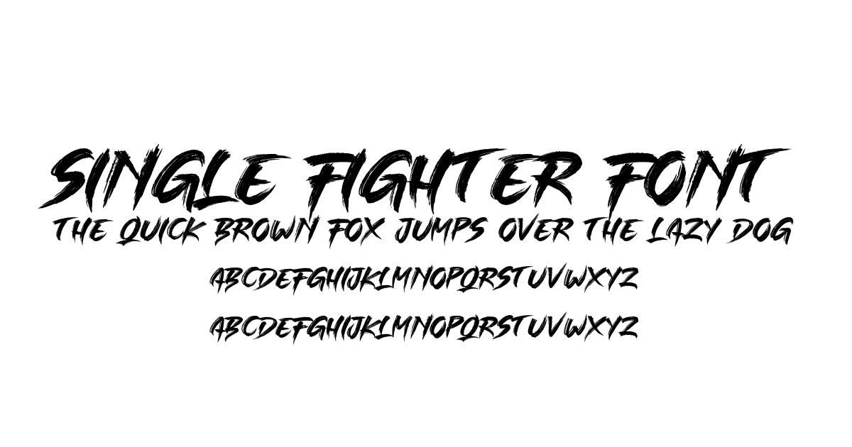 Single Fighter Font preview