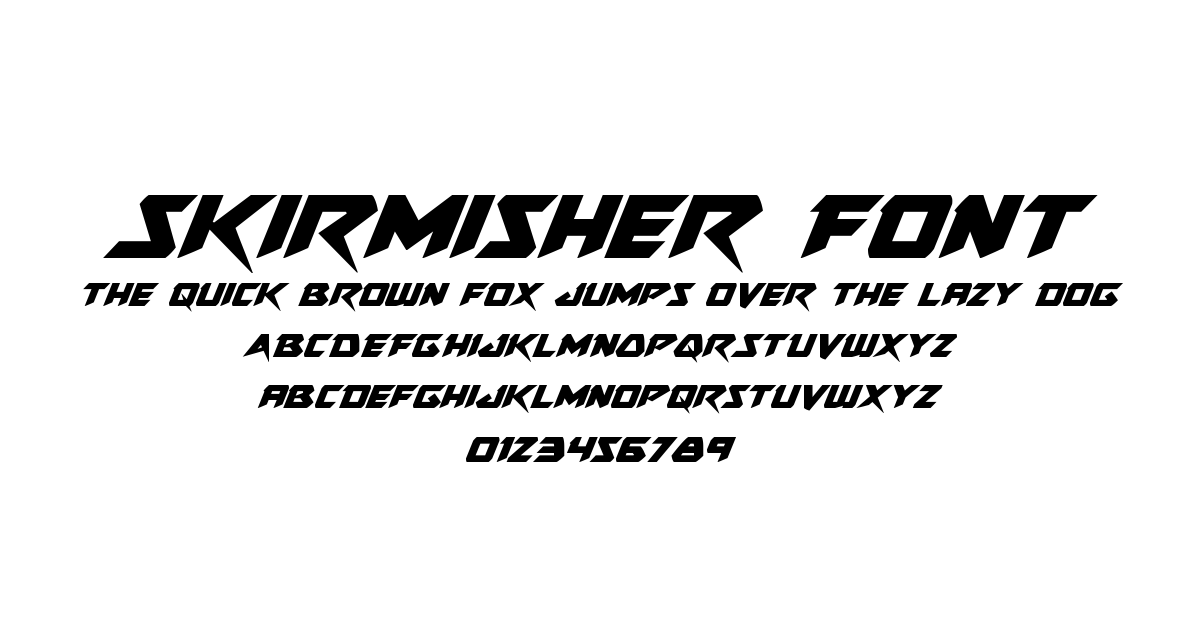 Skirmisher Font preview