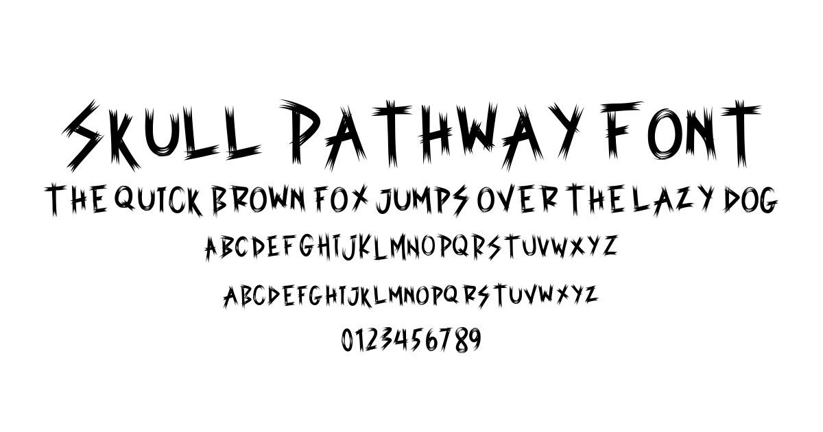 Skull Pathway Font font preview