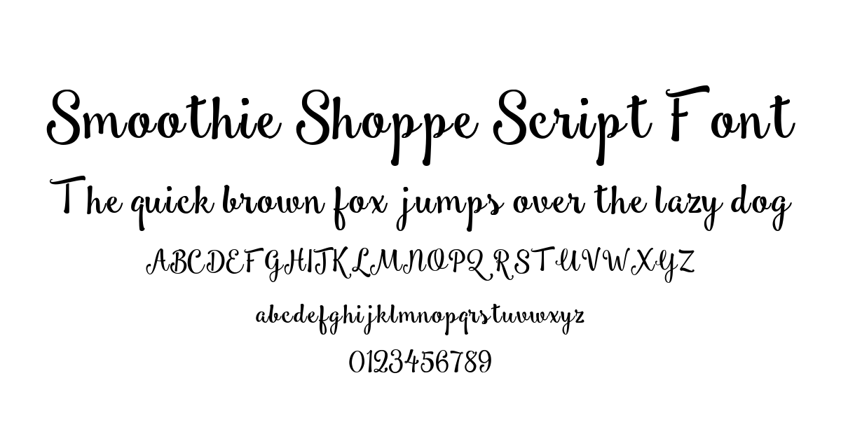 Smoothie Shoppe Script Font preview