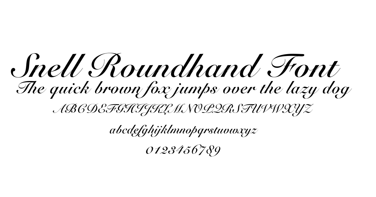 Snell Roundhand Font font preview