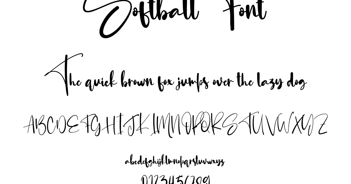 Softball Font font preview