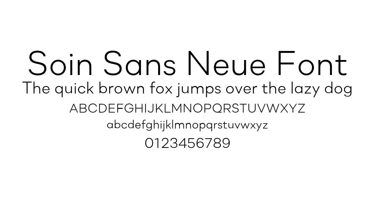 Soin Sans Neue Font preview