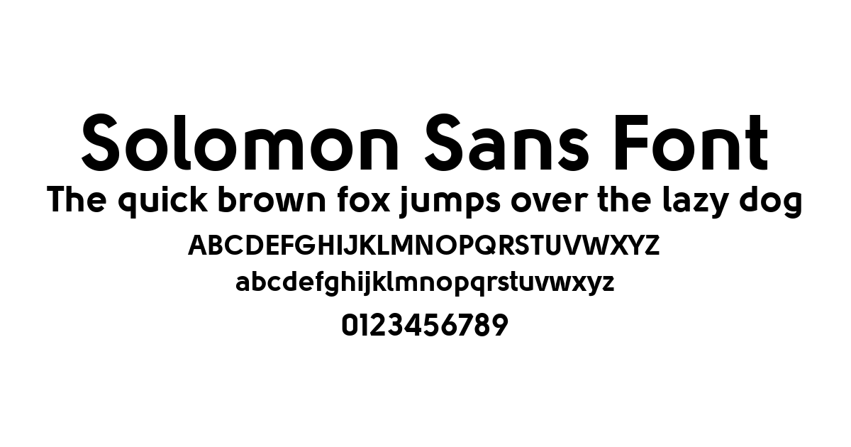 Solomon Sans Font preview