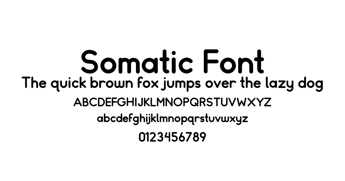 Somatic Font font preview