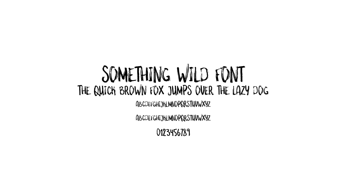 Something Wild Font preview