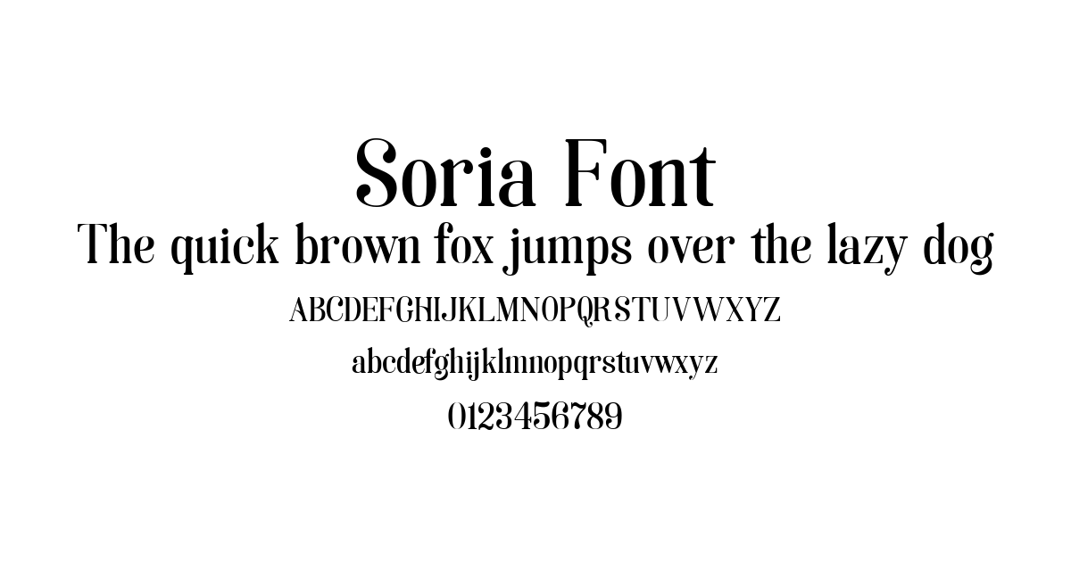 Soria Font font preview