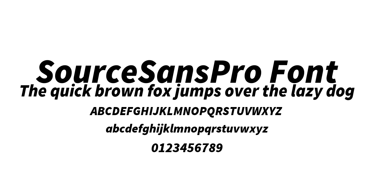 SourceSansPro Font font preview