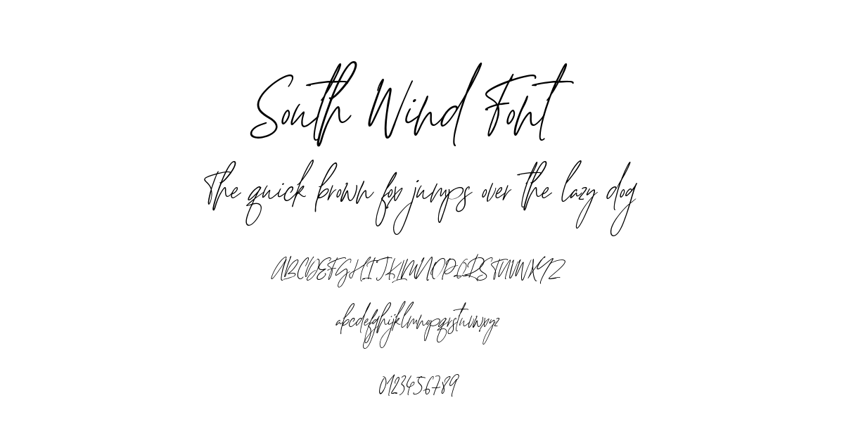 South Wind Font font preview