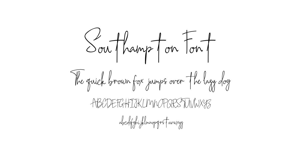 Southampton Font preview