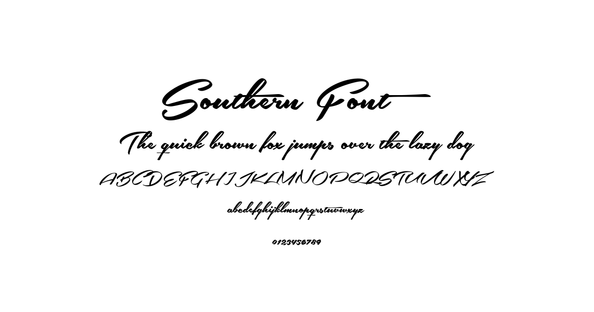 Southern Font preview