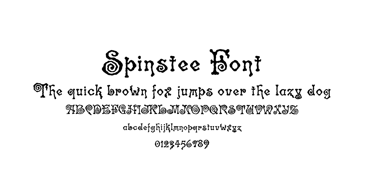 Spinstee Font font preview