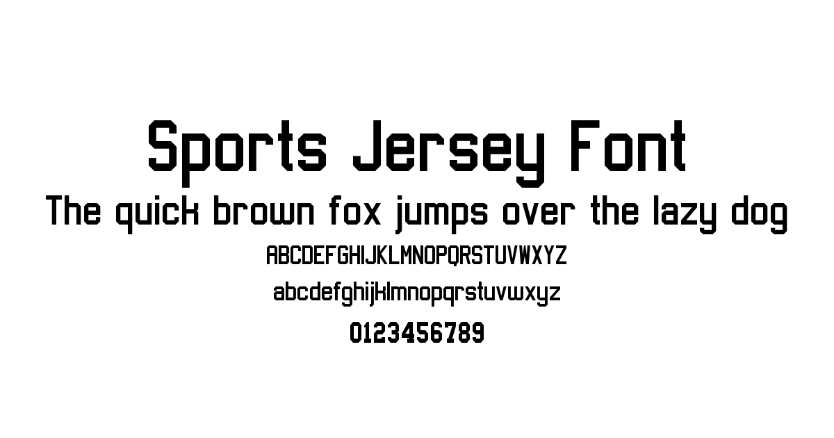 Sports Jersey Font preview