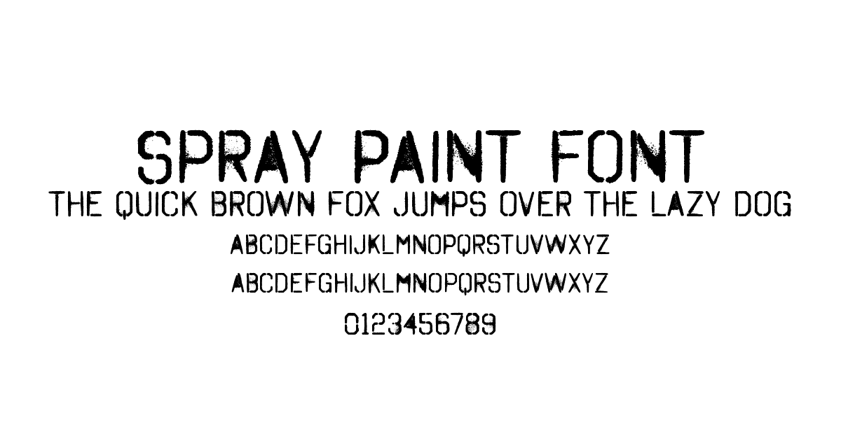 Spray Paint Font font preview