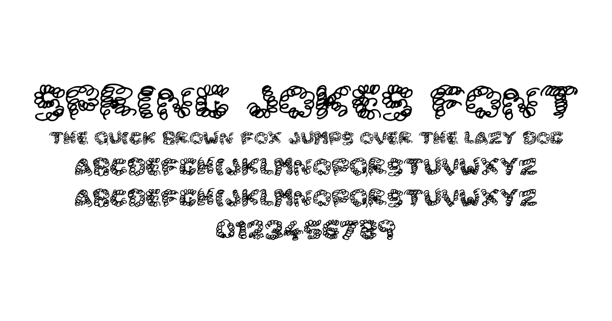 Spring Jokes Font font preview