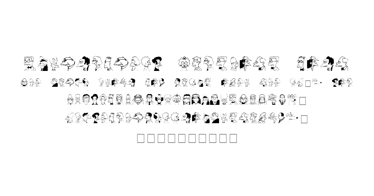 Springfield Mugshots Font preview